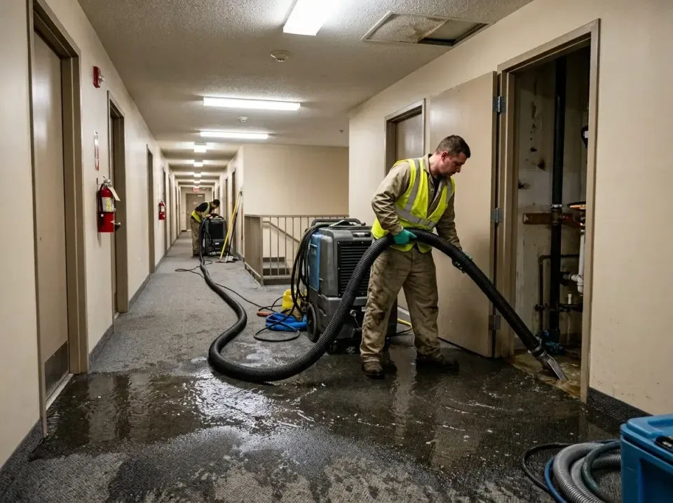 multi-unit-apartment-hallway-f-005 — frequently asked questions, Emergency Burst Pipe Water Extraction & Removal in Pitcairn…